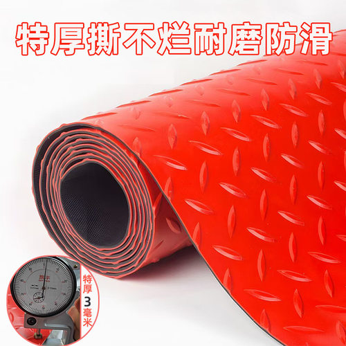 PVC防滑垫仓库车间大面积铺厨房人字纹地胶防水防滑阻燃特厚地垫
