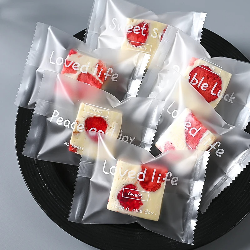 雪花酥包装袋饼干糖果牛轧糖曲奇自封机封袋奶枣蔓越莓烘焙包装袋