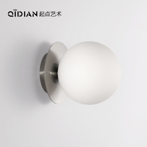 0J不锈钢壁灯简约现代中古风银色背景镜面浴室镜前灯简约卧室床头