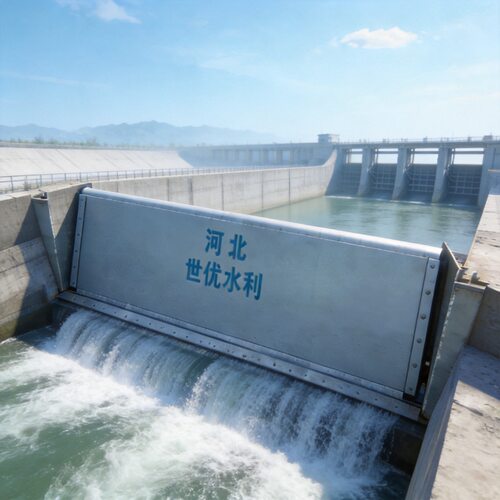 液压翻板钢坝闸门水库景观河道水利自控翻板钢制闸门液压合页坝