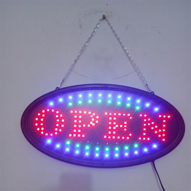 open灯牌营业中指示牌店铺门口挂牌LED发光字广告牌灯箱open sign