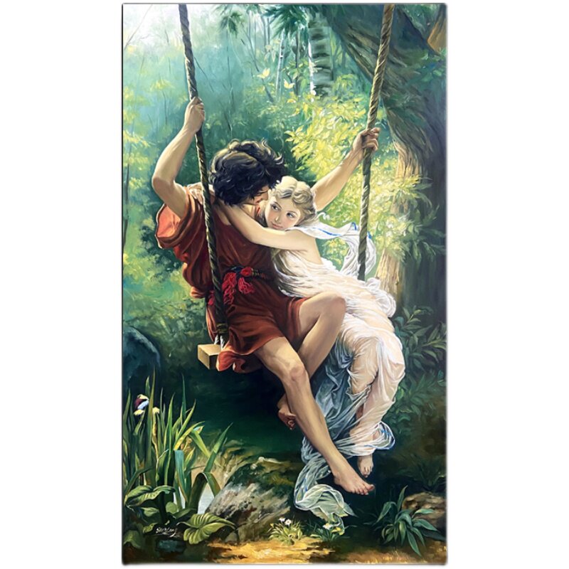 定制油画纯手绘照片人像真人肖像宠物自画像装饰风景代画婚纱人物