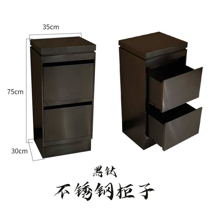 理发店美发双面不锈钢工具柜发廊专用储物小推车发型师抽屉式收纳图片