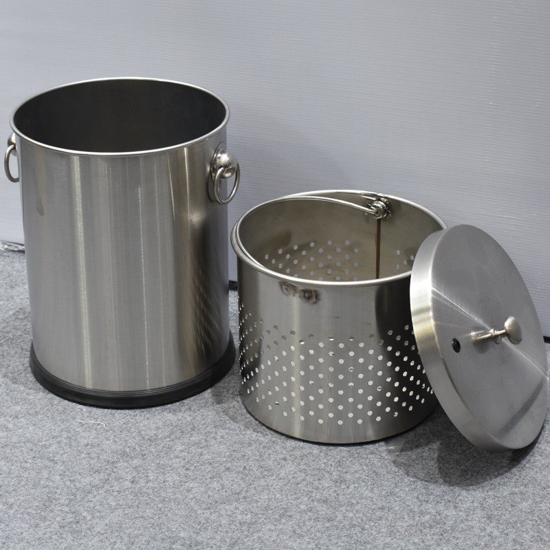不锈钢茶水桶茶叶过滤收集器茶渣倒剩水收纳垃圾桶办公室创意大号
