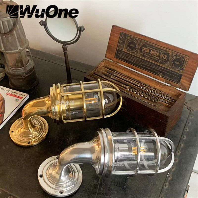 中古wuone灵光逸创铜铝材工业风墙壁灯走廊咖啡厅酒吧民宿灯玄关