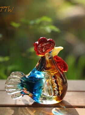 出口品质彩色手工玻璃动物琉璃摆件装饰礼物布景装饰