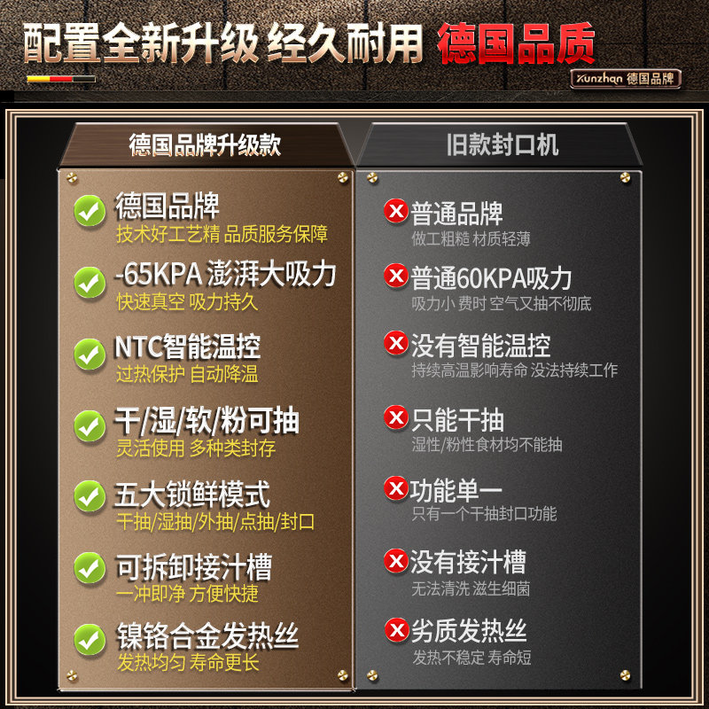 抽真空封口机小型家用食品包装机干湿两用密封月饼零食塑封保鲜机