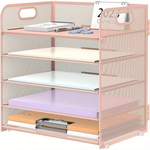 T 45669 Iron desktop file storage rack 铁艺桌面文件收纳架