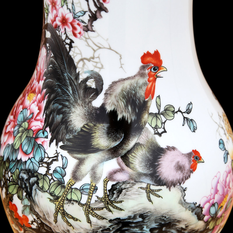 景德镇瓷器中式仿古葫芦瓶工艺品客厅摆件家居茶室装饰品瓷瓶摆设