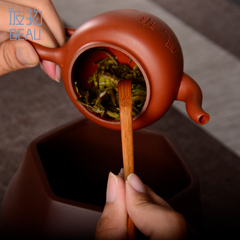 天福茗茶彼物竹艺三件套装功夫茶道家用茶具六君子配件茶夹则渣匙