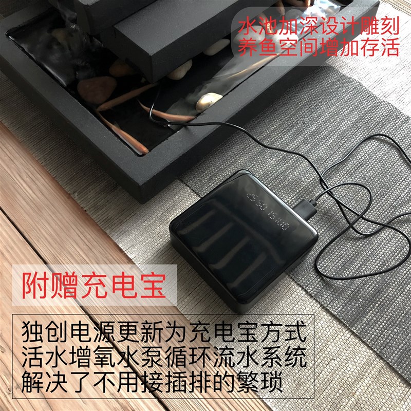 创意天然乌金石茶盘 中式禅意石材茶海设计 田园风格手工茶台