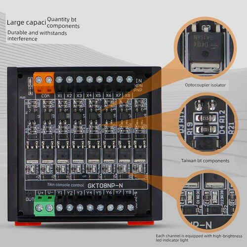 台控GKT08NP-P-C8路PLC直流放大板输入输出晶体管输出信号NPN/PNP