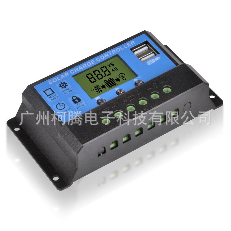 太阳能控制器  液晶显示  12V/24V  30A  USB充电  型号:KLD1230