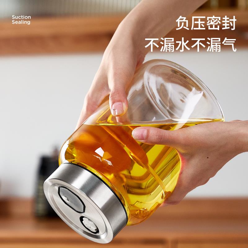 咖啡豆保存罐单向排气真空复古咖啡粉玻璃密封罐咖啡储存储豆养豆