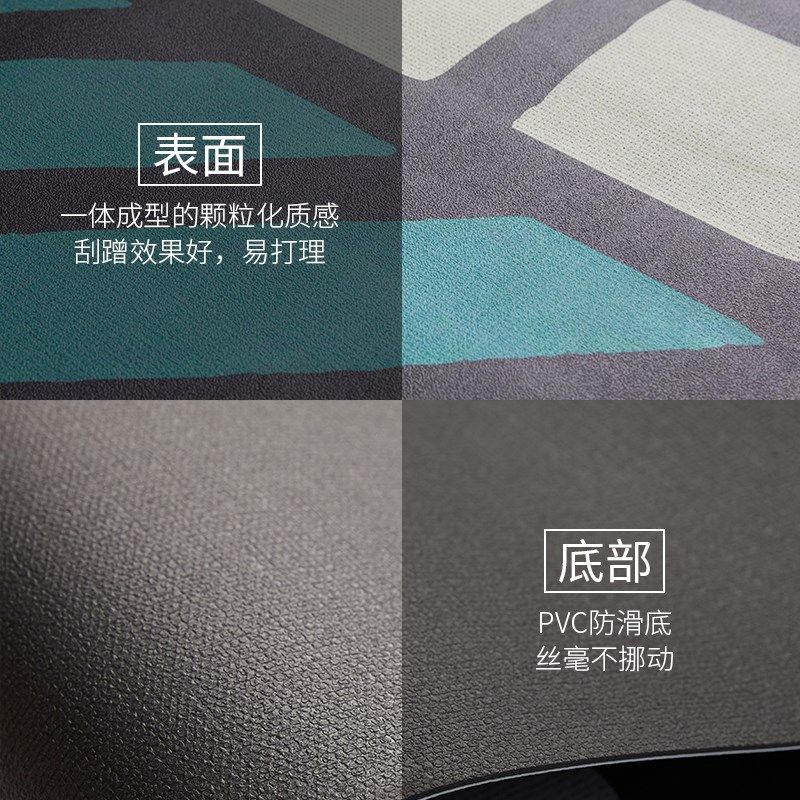 【餐桌茶几垫】认真 客厅餐厅地毯防滑防水可擦洗地垫 蒙德里安