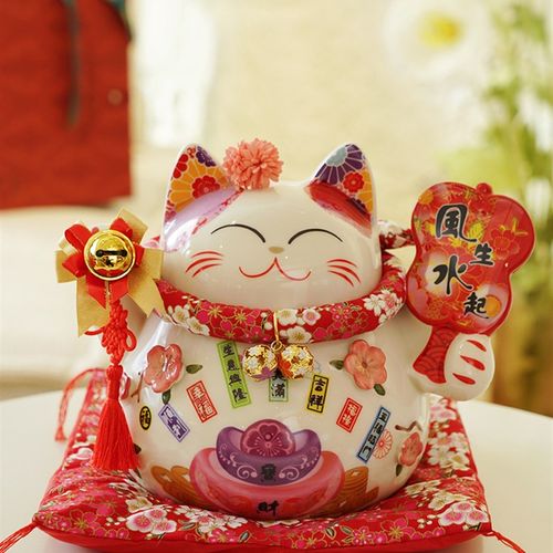 YOOFUN招财猫摆件家居装饰品开业乔迁礼物收银台装饰发财猫存钱罐