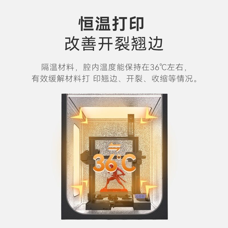 3D打印机配件多功能保温箱3D打印机隔热罩恒温收纳棚静音 DIY套件