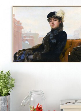 大仟印像无名女郎俄罗斯艺术家名画油画人物客厅餐厅卧室装饰挂画