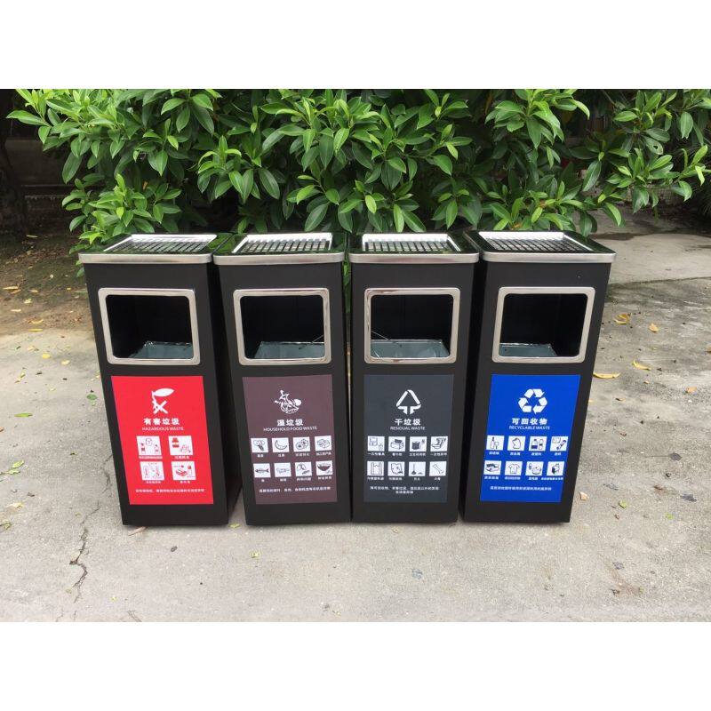 不锈钢垃圾桶酒店大堂户外烟灰缸立式分类大号商场圆形方形带内桶