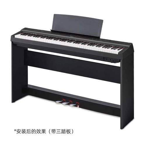 电钢琴木架子家用带延音三踏板P48P125P225P115琴架88键通用支架