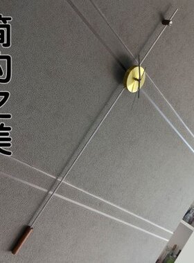 电视墙挂钟原创时钟装饰挂件玄关面柱创意长现代简约艺术子极简杆