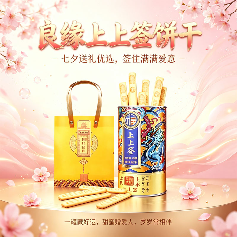 颐和食坊上上签韧性饼干罐装宫廷寿膳技艺非遗特产礼盒装