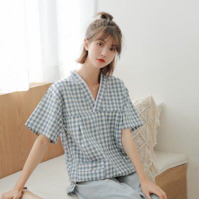 汗蒸服女款纯棉可爱定制大码情侣亲子服男款儿童桑拿浴服家居睡衣图片