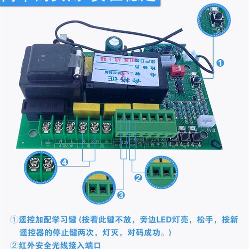通用型平移门电机线路板电动开门机主板遥控自动开门机控制器包邮