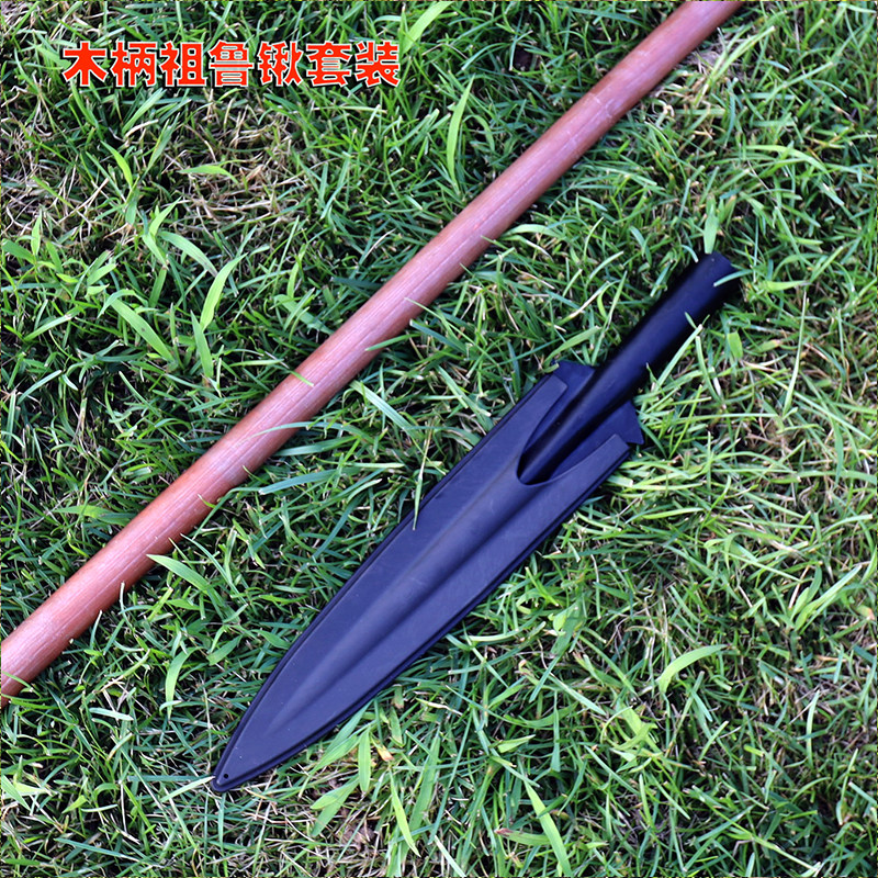 户外矛头猪矛头扎枪头长矛锹刀不锈钢可拆卸红缨枪锋利马槊祖鲁锹