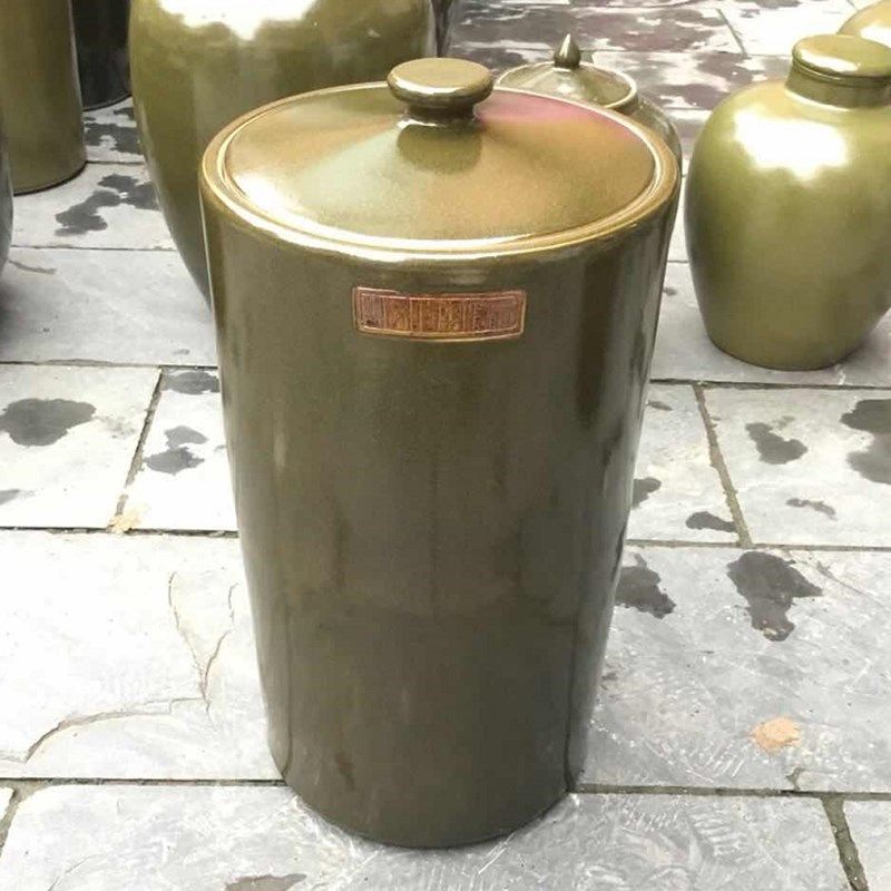 30斤装陶瓷米缸大米桶面粉罐50斤收纳凳家用香油菜籽油密封储物缸