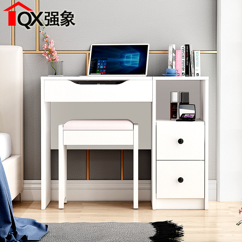 简约翻盖梳妆台定制卧室化妆桌收纳柜一体小户型化妆台定做H-009