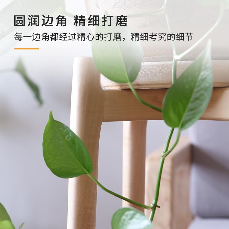 实木花架客厅置物架室内落地式多肉绿萝单个花盆架阳台木质花架子