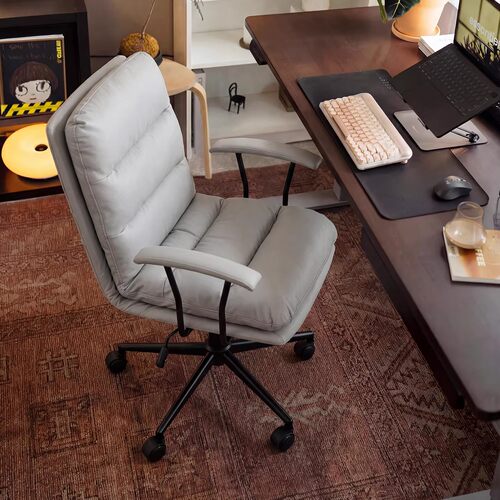 电脑椅家用舒适护腰久坐办公椅简约靠背书椅人体工学椅可升降椅子