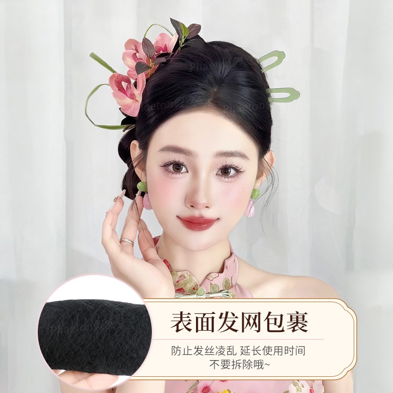 新中式秀禾新娘造型盘发假发垫发包化妆师专用高颅顶抱面汉服假发