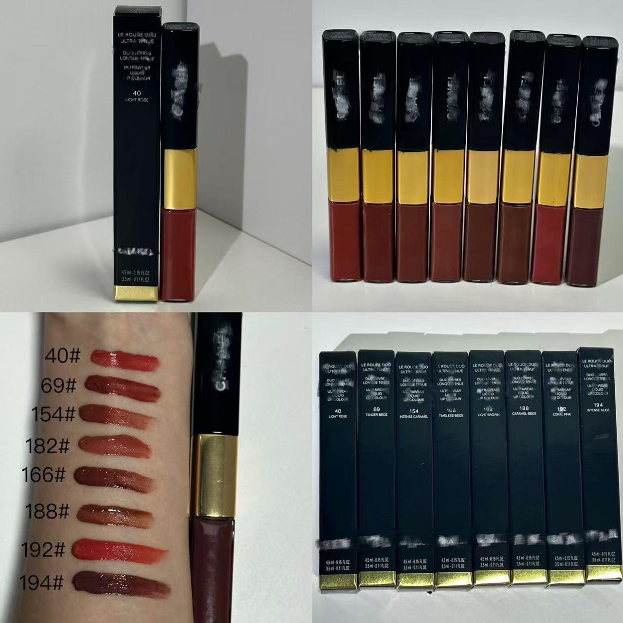 lip gloss双效持色双头炫光唇釉8ml正装现货跨境外贸48#54#69#174图片
