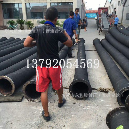 抽沙专用钢丝骨架橡胶管吸排泥浆 法兰连接大口径输水胶管