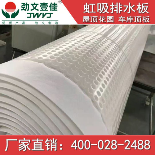 塑料虹吸排水板防水系统滤水板绿化屋顶花园楼顶种菜片材车库厂家