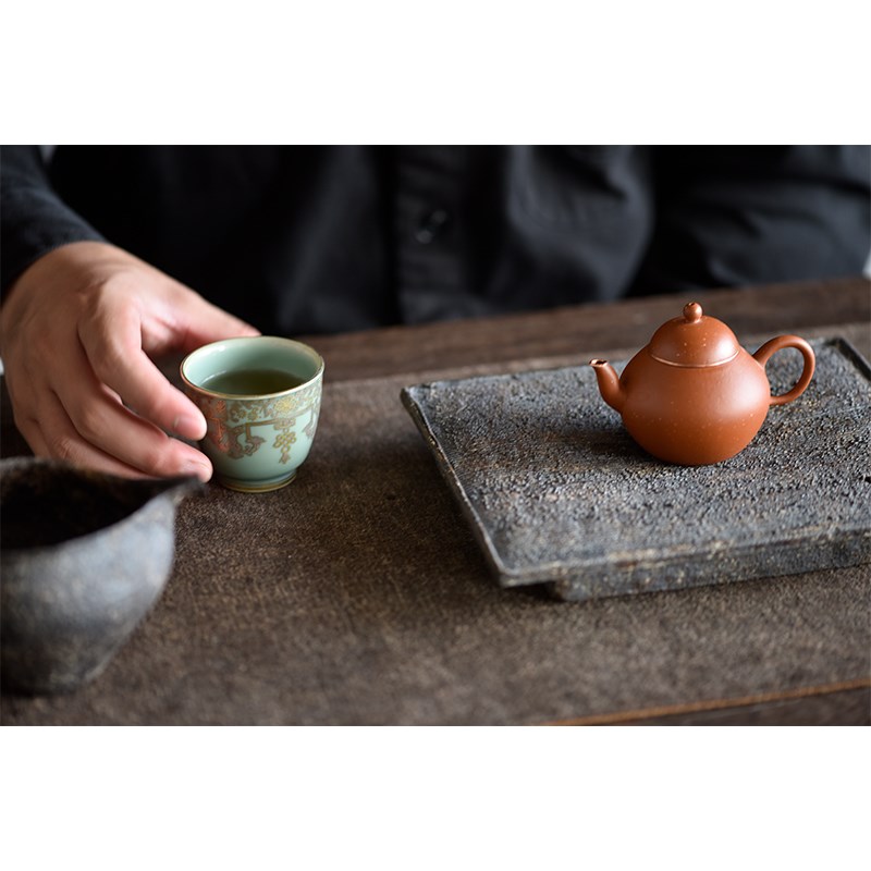 七月长 景德镇陶瓷主人杯 手绘复古宫廷风茶杯 金绘景德镇华隐堂