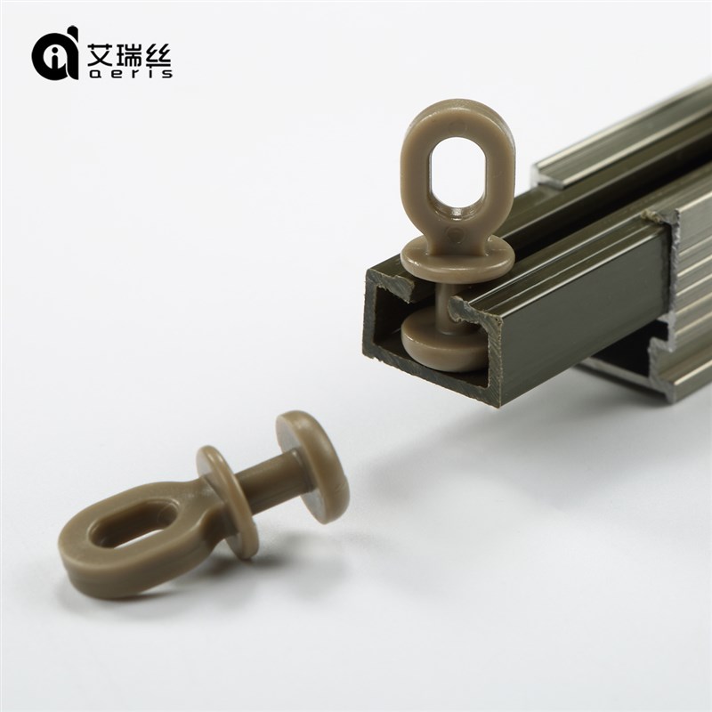 艾瑞丝德裕双层铝合金窗帘轨道直轨窗帘轨滑道纳米静音条单双导轨