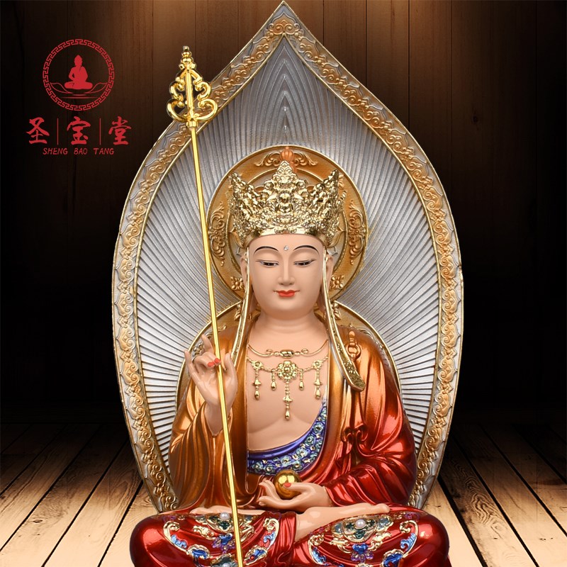 地藏王菩萨佛像娑婆三圣像体全堂佛像九华山地藏王神像金刚台地藏