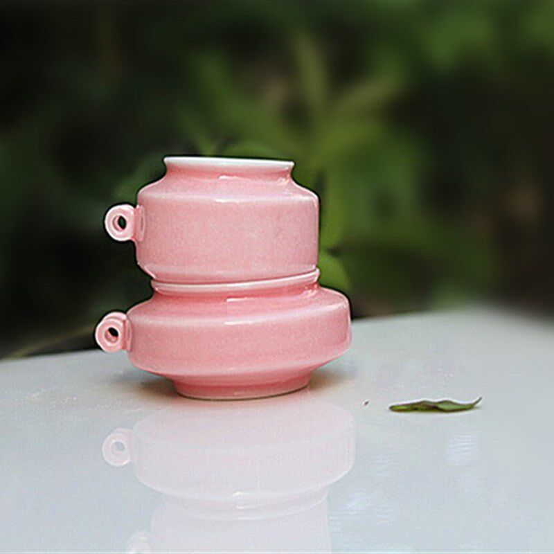 新品 玉乐轩高温颜色釉绣眼鸟缸 宠物鸟喂食器 鸟笼专用配件 鸟碗