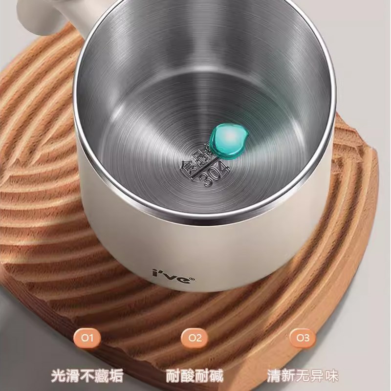 马克杯带盖304不锈钢办公室泡茶家用隔热喝水杯子高颜值情侣咖啡