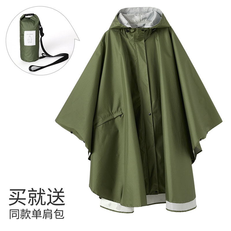 欧美时尚全身防水外套斗篷雨衣户外骑行自行车背包成人男女潮雨披