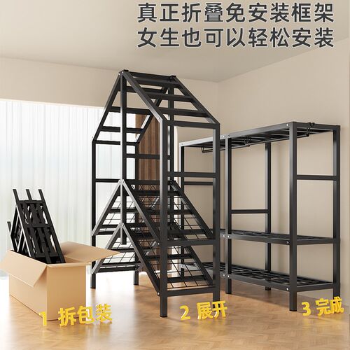 布衣柜卧室家用开门式简易免安装衣柜折叠衣橱结实耐用全钢架