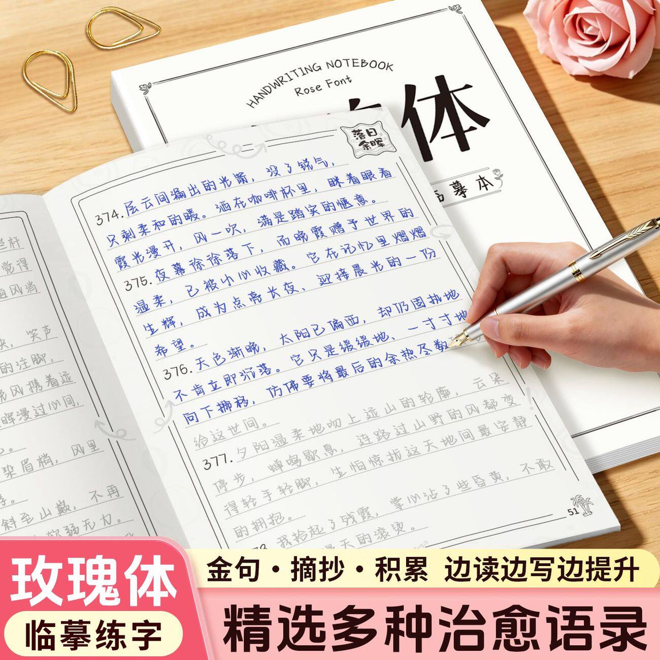 玫瑰体楷书钢笔练字帖励志语录