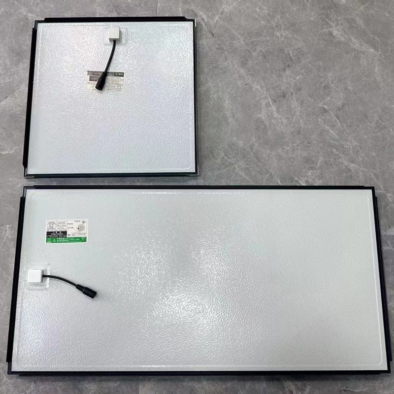 黑色窄边LED厨房卫生间集成吊顶面板灯30*30*60超薄嵌入式平板灯
