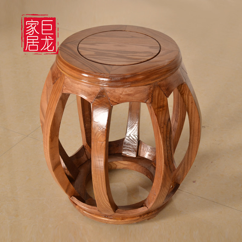 马鞍凳长条凳全实木凳仿古鼓凳榫卯结构中式小矮凳便携式小凳古凳