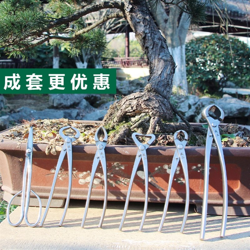 不锈钢球节剪斜口剪球形剪叉枝剪树瘤修剪专业盆景造型制作工具套