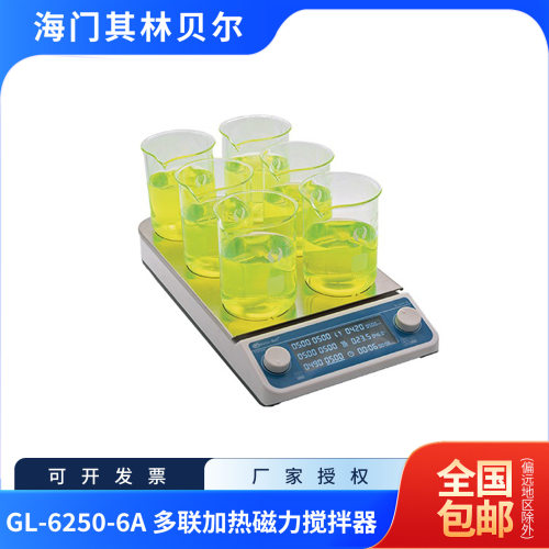其林贝尔GL-6250-6A多联加热磁力搅拌器含13%专票