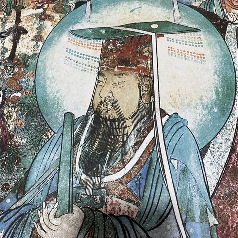 元 永乐宫壁画朝元图13版全图 绢布高清微喷长卷工笔人物国画定制